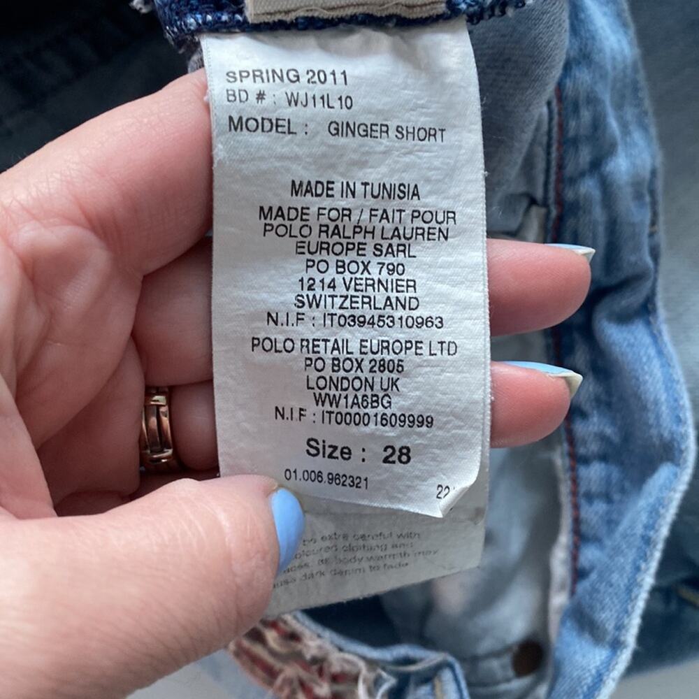 Polo Ralph Lauren Ginger Boyfriend Denim Shorts Size 28 - Picture 6 of 8